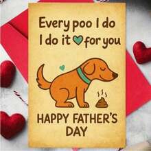 5 Peças Cartões de Saudação Engraçados para o Dia dos Pais para Amantes de Cachorros, Cartões de Saudação Engraçados e Fofos de Animais de Estimação, Ideal para Pais de Cachorros, Celebre o Amor Paterno com Sorrisos, Inclui Envelopes + Cartões - Visão 1