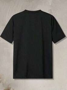Camiseta Personalizada para Hombre, Cómoda, Casual, de Corte Holgado, Regalos para el Día del Padre. Regalo para papá/esposo/padre. Agregue su foto y texto, regalo de cumpleaños, disfraz ideal para ella, regalos para su familia para diseñar su camiseta impresa personalizada para reuniones familiares, regalos de aniversario. - Negro - Ver 4