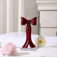 1 nến thơm dáng đứng hình nơ phong cách Pháp, nến hình nơ 2.56*5.11 inch, nến trang trí, đạo cụ chụp ảnh, phù hợp trang trí nhà cửa, trang trí phòng, trang trí phòng khách, ý tưởng quà tặng tuyệt vời, trang trí lễ hội, quà tặng cho nữ, trang trí chụp ảnh, quà tặng sinh nhật - Nến hình nơ - Xem 15
