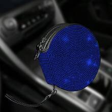 Full Rhinestone Car CD Bag, Luxury Vehicle Disc Storage Pouch, Auto CD Holder Disc Organizer Case - View 12