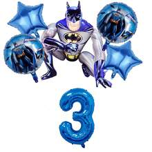 Warner Bros 英雄角色主題箔氣球套組，星星與數字氣球，生日派對用品 - 如圖 - 查看 14