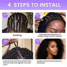 Boho Braids Miracle Knots Hair Human Crochet Hair WATER  Curly 18 Inch 125g Ombre Feather Crochet Human Hair For Women Pre-Separated Invisible Wet And Way Crochet Hair Extensions 1B/27# - 根根分明與漸層 - 查看 6