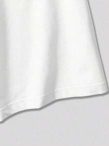 Five-Pointed Star Print T-Shirt. Five-Pointed Under-Sleeve. - 白色的 - 查看 5