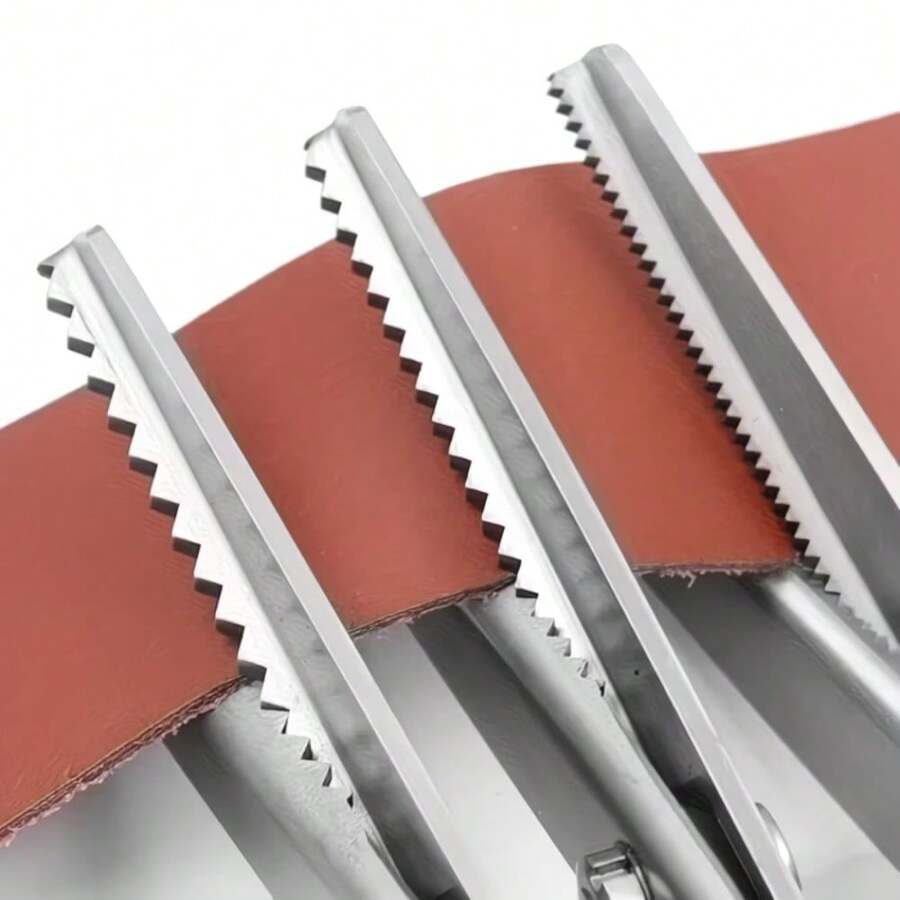 1pair Of Pinking Shears 3, 5, 7mm Fabric Cutting Wavy Edge Pinking Shears Scissors No Import Fees - Single Piece - View 1