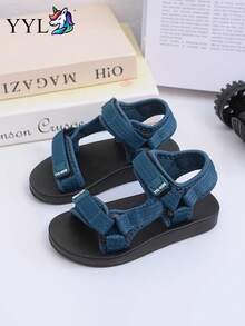 Sandalias planas para niños con decoración de , de moda y elegantes, ligeras y versátiles para uso diario y playa - Verde - Ver 3