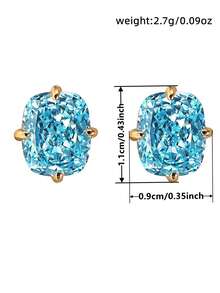 1 Đôi bông tai đính đá Cubic Zirconia lãng mạn, thích hợp cho phụ nữ dự tiệc, lễ đính hôn, kỷ niệm, cũng là món quà lý tưởng cho Ngày Valentine. - 1 # - Xem 11
