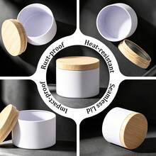 HIZTGHC 52pcs/12sets White Candle Jars With Wicks And Stickers, 4oz White Matte Candle Jars With Wood Grain Lids, Suitable For Candle Making, DIY Crafts, Home Decor, Storage Containers, Includes 12 Empty Jars And 40 Candle Making Accessories - 52pcs/12 Sets - View 3