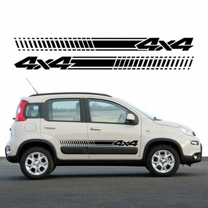 Bộ tem trang trí cửa xe Fiat PANDA, tem chống thấm nước, phụ kiện trang trí ngoại thất xe tự làm.
