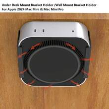 適用於 2024 Macmini 桌下安裝支架，適用於 MacMini & Macmini Pro，省空間金屬支架，MacMini MacMini Pro 壁掛式支架，堅固懸掛式收納架 - 查看 2