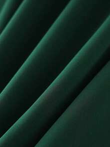 MEXFranclia Vestido de línea A elegante e intelectual con efecto de drapeado en verde apagado, combínalo con accesorios metálicos para un look sofisticadoMEX KAWN - Verde - Ver 8