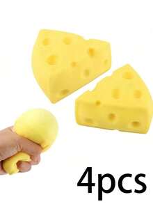 Cheese Squeeze Balls Stress Relief Balls Handheld Desktop Balls Sensory Fidget Balls Made Of Super Elastic Squeezing Material Suitable For Men Women Family Gatherings Holiday Parties As Holiday Gifts Party Favors Classroom Rewards - Multicolor - View 11
