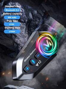 Y12 Motorcycle Helmet Headphones, HiFi Sound Quality, Noise Cancellation, Built-In Microphone, Bluetooth 5.4, Ultra-Long Battery Life, Wake-Up Function, Suitable For Cycling/Snowmobile/Skiing And Other Sports - Y12 - View 5