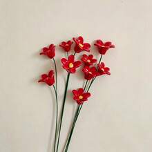 6pcs/10pcs Handmade Ceramic Artificial Flowers, Home Decor, Vase Arrangement, Suitable For Living Room, Garden Decoration, Ceramic Floral Decor, Ideal Gift And Wedding Decoration. Timeless Elegant Design, Easy To Clean And Reusable. - Multicolor - View 14