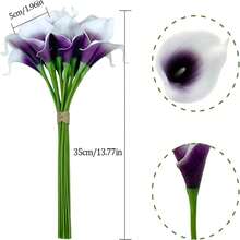 8pcs Artificial Bird Of Paradise Flowers, PU Material, Suitable For Wedding, Home And Office Decoration, Especially For Mother's Day And Spring Decoration, Fresh Floral Decoration, Suitable For Home, Outdoor, Living Room, Wedding Arrangement, Valentine's Day, Mother's Day Table Decor - Plastic Material, No Battery Required, Vase And Bouquet Accessories Not Included - Purple - View 2
