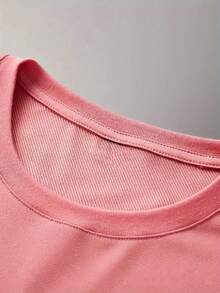 Men's Casual T-Shirt With Football Pattern And Letter Print - Crew Neck, Short Sleeve Summer Shirt, Lightweight Polyester, Perfect For Outdoor Activities And Casual Wear - 桃色 - 查看 5
