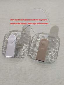 Acrylic Adhesive Hooks For Bathroom & Kitchen (Including Towel Hooks, Wall-Mounted Hooks), Home Bathroom Decor, Bathroom Storage, Autumn Decor, Back To School Supplies - No Drilling Required - View 9