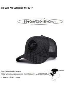 2026 New Minimalist Fashion Baseball Cap NF Logo Embroidered Hip Hop Hat Skateboard Hat Daily Commute Decorative Sun Hat Unisex Mesh Cap - NF Grid - View 5