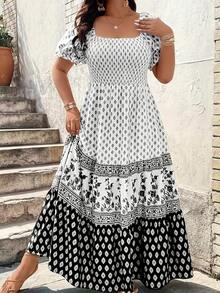 Talla Grande - Talla Grande - Vestido de Mujer con Cintura Entallada - Blanco marfil - Ver 2