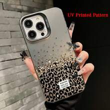 Cheetah, Leopard Print 1pc Leopard Print Flat Pattern, IMD Laser Phone Case With Soft Edge And Hard Back, High Quality Compatible With Apple Models 17/17Pro/17Promax/16/16Plus/16Pro/16ProMax/15/15Plus/15ProMax/14/14Plus/14Pro/14ProMax, 13/13Pro/13ProMax, 12/12Pro/12ProMax, 11/11Pro Max - Black - View 2