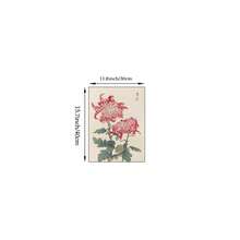 1pc Vintage Japanese Chrysanthemum Mural Retro Asian Plant Floral Print Canvas Painting Ukiyo-E Woodblock Floral Poster Living Room Kitchen Dining Room Wall Decor Unframed Or Wooden Hanging Scroll - Flowers - View 11