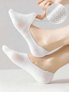 1/2/4/6/10 Paar Damen Unsichtbare Socken, rutschfest, atmungsaktiv, unsichtbare Liner Socken geeignet für verschiedene Schuhe - Verschiedenfarbig - Übersicht 3