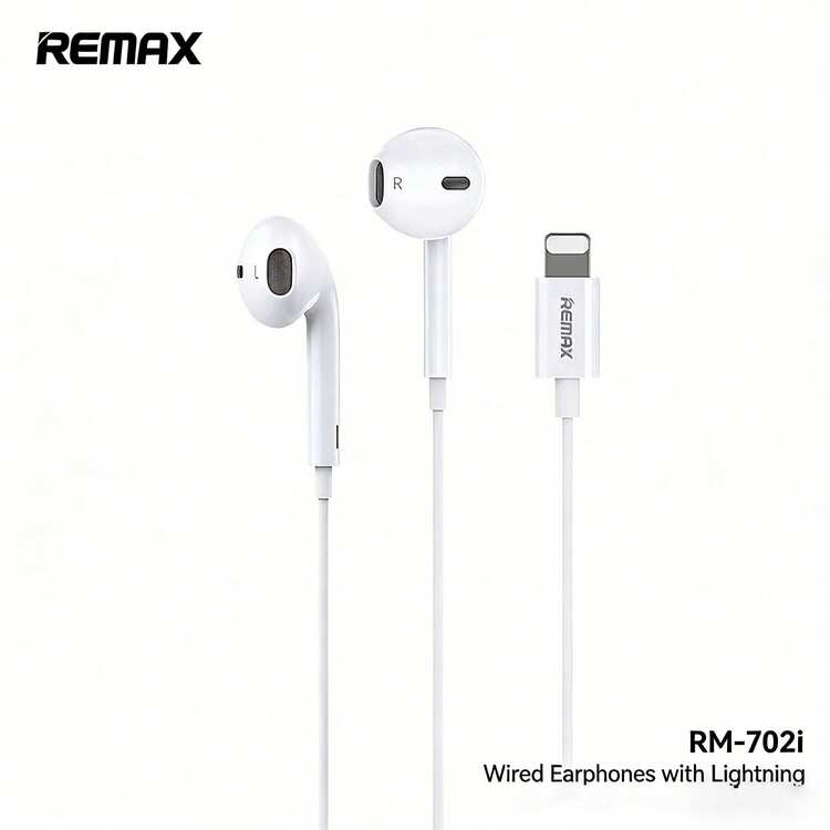 REMAX RM-702i Wired Headphones With Microphone, Apple Lightning And Type-C Interfaces, Built-In Microphone And Volume Control, 360° Surround Sound, Three-Button In-Line Remote - View 7