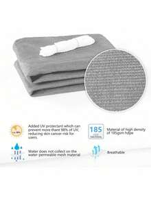 Rectangular Shade Net Made Of Breathable High-Density Polyethylene (HDPE) Shade Fabric (185 G/M²), With UV Protection, Suitable For Terraces, Gardens, Patios And Outdoor Areas. - Grey - View 5