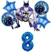 Warner Bros 英雄角色主題箔氣球套組，星星與數字氣球，生日派對用品 - 如圖 - 查看 9