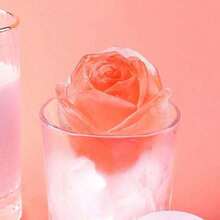 Khay đá silicon hình hoa hồng 4 ngăn có nắp, khuôn làm đá viên hoa hồng 3D, khuôn đá cho rượu whisky, cocktail, các dịp lãng mạn - Nhiều màu - Xem 9