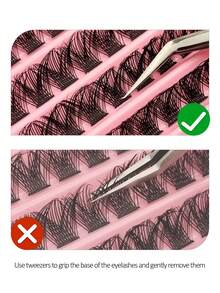 Asiteo 120Pcs Clusters Eyelashes,Mix Length Wispy Soft And Fluffy Individual False Eye Lashes,For Used Daily Makeup Extension DIY Eyelashes - D - View 6