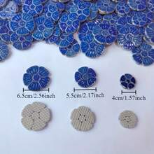 3-Size Set Handmade Pure Flower Collage, DIY Ceramic Flower Home Decor Creative Artwork, Convenient For Various DIY Crafts To Create Your Dream Piece - Flowers - View 6