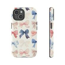 24h Shipping From DE Apple 17 16e 15Preppy Coquette & Bows Phone Case, Girly Aesthetic, Cute Bows, 16 15 14 13 12 11 Pro Max 8 Plus X,  Galaxy S23 S22 S20 Ultra, Pixel 8 23 24 25 26 - Frosted Texture - View 9