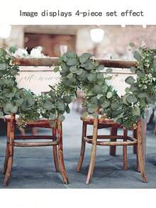 1pc Artificial Eucalyptus Branch Vine, White Flowers, Silver Leaf Eucalyptus Branch Vine With Baby's Breath, Artificial Greenery Vine, Suitable For Wedding, Party, Fireplace Mantel, Table Runner, Home Decor, Office Decor, Summer Decor - Green Extended Version - View 10