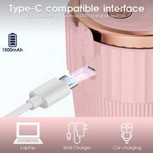 1500mAh Rechargeable Mini Juicer Cup, Multi-Function Mini Blender Cup Large Capacity Juicer, Portable Wireless Blender Suitable For Sports, Travel, Home Use, 40W Power - Below 0.5L - View 6