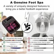 Foldable Automatic Heating Foot Spa Bath, Temperature-Controlled Foot Spa Basin With Massage Rollers, Bubbles, And Foot Care Kit The Perfect Gift For Family And Friends, The Ideal Mother's Day Present, Selfcare Routine, Compact Foot Bath, Premium - Xem 2