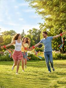 6/3/1 pezzo Nastro da danza arcobaleno, Bastone da danza elastico per lezioni di musica, Scrunchies colorati per capelli, Elastici per capelli, Accessorio da danza con nappa ritmica portatile, Nastro da danza ginnica, Bracciale da danza, Bracciale da danza portatile multicolore, Nastro da danza ginnica - multicolore - Visualizzare 3
