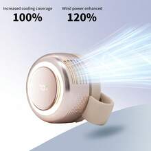 SULVGO 360° Rotatable Personal Clip-On Fan, 2000mAh Rechargeable, Turbo Fan Blades With High Airflow And Low Power Consumption, 3-Level Color Adjustment And Dimming Night Light, Digital Display, Durable Memory Silicone Clip, Suitable For Desk/Waist/Backpack - Clip-on - View 11
