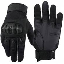 1 Pair Unisex Outdoor Full Finger Touchscreen Hard Shell Tactical Gloves, Suitable For Sports, Motorcycle Riding, Climbing - White - View 4