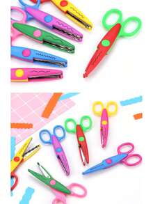 NeeDoh Colorful Decorative Craft Scissors Set, ABS Resin Non-Slip Handle, Paper Cutting, Scrapbook Card Making, DIY Art Pattern Design - Scissors 1 - View 2