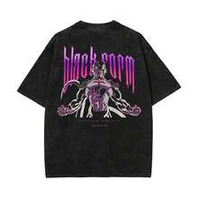 180g Pure Cotton T-Shirt, Frieza Retro Version In Black | Super, Men's Summer Casual Shirt, Comfortable - Breathable, Soft, Slightly Elastic, Street Hop Style, 100% Cotton, All Seasons Use, Unisex T-Shirt With Individual Style, 220g, Suitable For Casual Outdoor Summer Wear. - 黑色 - 查看 7