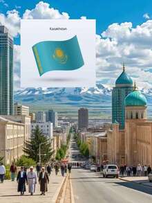 1 lá cờ Kazakhstan, cờ quốc gia, cờ thi đấu, biểu ngữ lễ hội, cờ vườn, đồ dùng trang trí tiệc sinh nhật - A - Xem 7