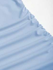 MEXSweetra Nuevo vestido de cóctel elegante para fiesta, color burdeos con decoración metálica, silueta ajustada, adecuado para Navidad y ocasiones formalesMEX DNHH - Celeste - Ver 4