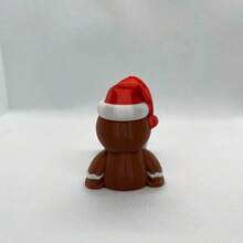3D Printed Gingerbread Man Statue With Flexible Legs Wearing Santa Hat, Creative Desktop Decor, Suitable As Christmas Gift - Multicolor - View 6