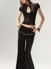 Women Tops - Black - View 7