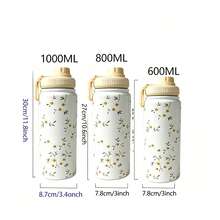1 chiếc bình giữ nhiệt hai lớp bằng thép không gỉ Daisy, dung tích 600ml/20.29oz, 800ml/27.06oz, 1000ml/33.82oz, dùng được cả nóng và lạnh, thích hợp cho văn phòng, hoạt động ngoài trời, nhà cửa, làm quà sinh nhật. - Nhiều màu - Xem 7