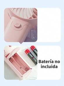 1pc Battery Operated Handheld Mini Electric Fan (Batteries Not Included, Requires 2 AAA Batteries) Suitable For Strollers, Offices, Outdoor Travel, Etc., Summer Essential, Slightly Noisy But Great Value, Please Do Not Have Too High Expectations - Notice Before Purchase - Multicolor - View 6