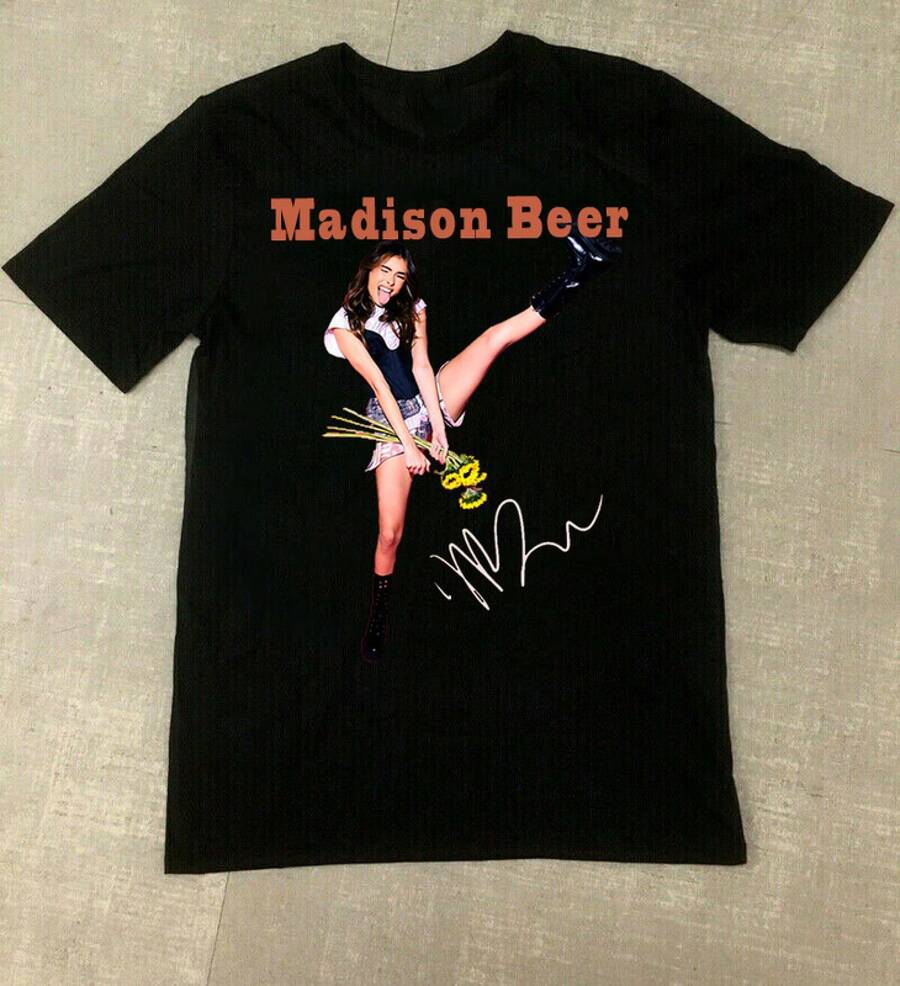 Camiseta Unisex con Estampado Artístico de la Cantante Femenina Popular, Tela Suave y Cómoda, Estilo Hip Hop Urbano de Moda, Versátil para Uso Diario Casual en Todas las Temporadas. - Negro - Ver 1