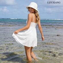 1pc Summer Sun Hats For Women, Outdoor UV Protection Hats,Hats For Women,Gorras Para Mujer,Beach Hat,Bucket Hat - 白色 - 查看 12