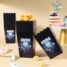 10/20/50pcs Game Controller Printed Paper Popcorn Boxes, French Fries Boxes, Popcorn Cups, Popcorn Buckets, Suitable For Birthday, Festival, Party Decoration And Snack Boxes, Applicable For Lunch Box, Bakery, Burger Shop Use - Multicolor - View 7