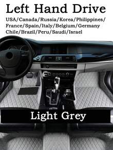 Luxury PU Leather Car Floor Mat Set, Fully Covered, Diamond Stitched Design, Suitable For Opel Astra H From 2004 To 2008, Left-Hand Drive, Blue And Black Options, Waterproof, Stain Resistant And Durable, Better Protecting Your Car - Multicolor - View 14